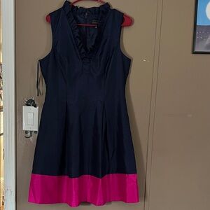 Jessica McClintock Navy and Pink Mini Dress